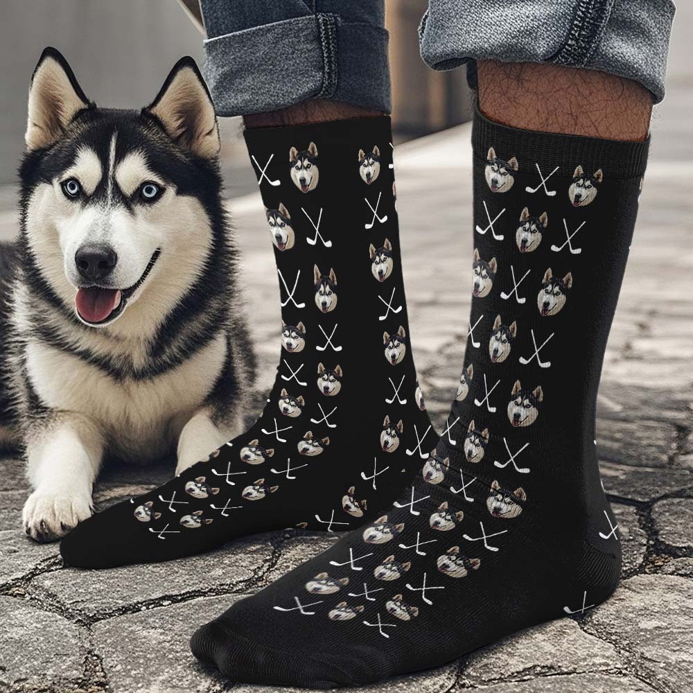 Benutzerdefinierte Vollgesichtssocken Golfschläger-socken, Personalisiertes Foto, Individuelles Design, Beste Geschenkidee - MyFaceSocksDE
