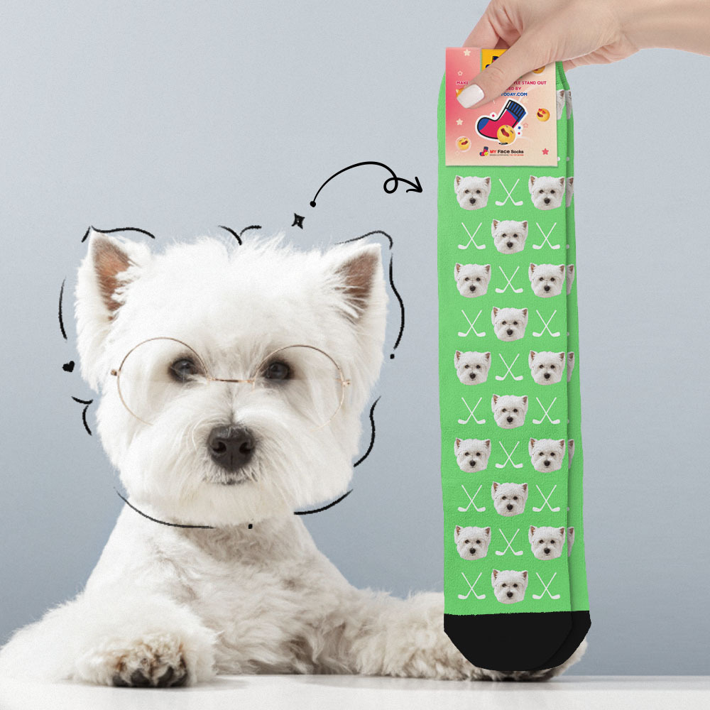Benutzerdefinierte Vollgesichtssocken Golfschläger-socken, Personalisiertes Foto, Individuelles Design, Beste Geschenkidee - MyFaceSocksDE