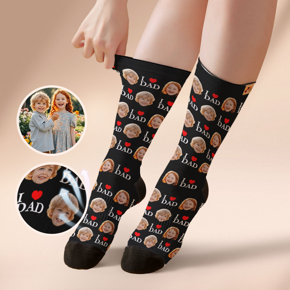 Benutzerdefinierte Vollgesichts-fotodrucksocken Bunte Socken High Heels Personalisiertes Individuelles Design Bestes Geschenk Zum Vatertag - MyFaceSocksDE
