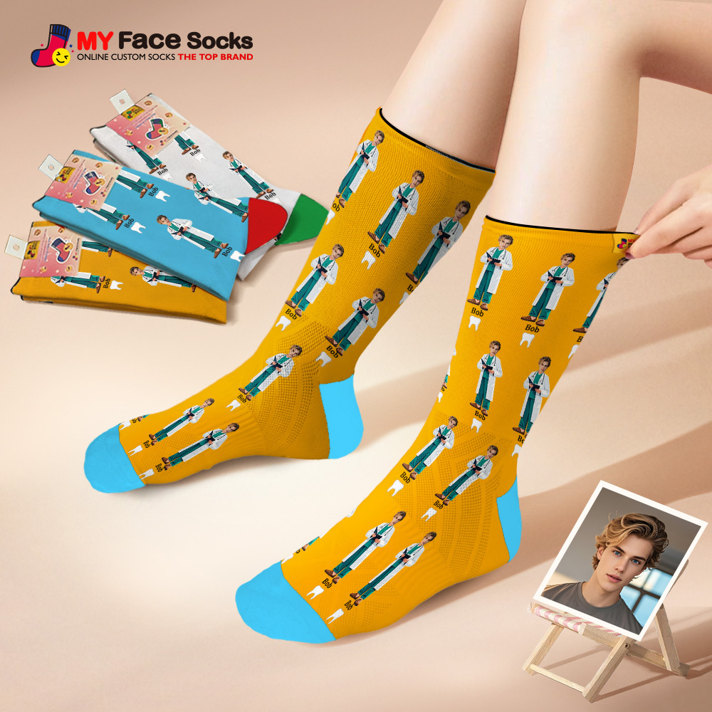 Personalisiertes Paargeschenk Mit Ihrem Foto. Individuelle Fotosocken Zum Hochzeitstag Oder Zur Verlobung - MyFaceSocksDE