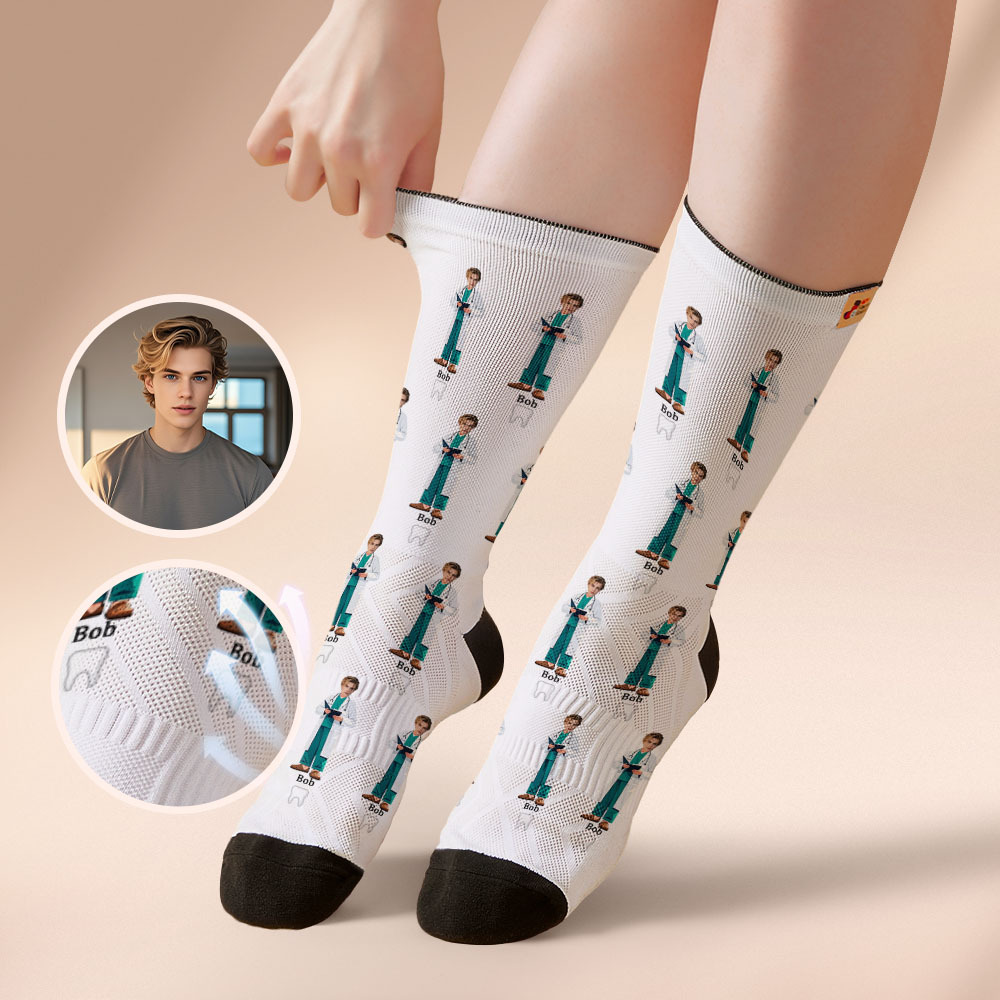 Benutzerdefinierte Gesichtssocken #bff Mehrere Fotos Hinzufügen Geschenk Für Besties Personalisierte Gesichtssocken - MyFaceSocksDE