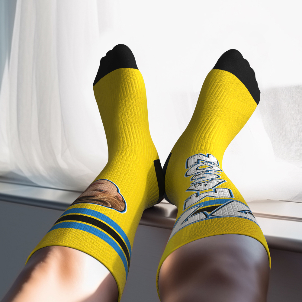 Benutzerdefinierte Sport-kniestrümpfe Personalisierte Kompressionsstrümpfe Kniestrümpfe Mit Gesicht Und Text - MyFaceSocksDE