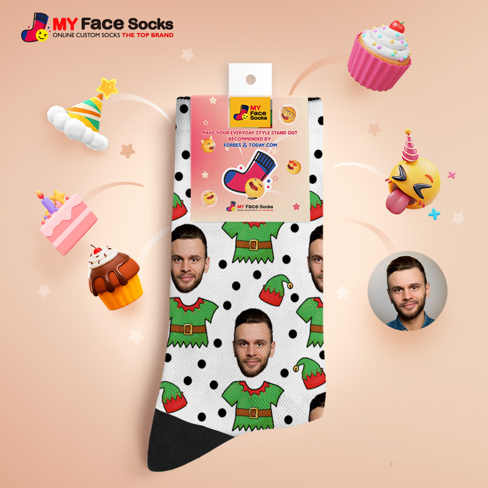 Personalisierte Socken Mit Tiergesichtern, Weihnachtsmann-socken, Individuelle Weihnachtssocken Mit Foto, Lustiges Weihnachtsgeschenk Für Familie Und Freunde - MyFaceSocksDE