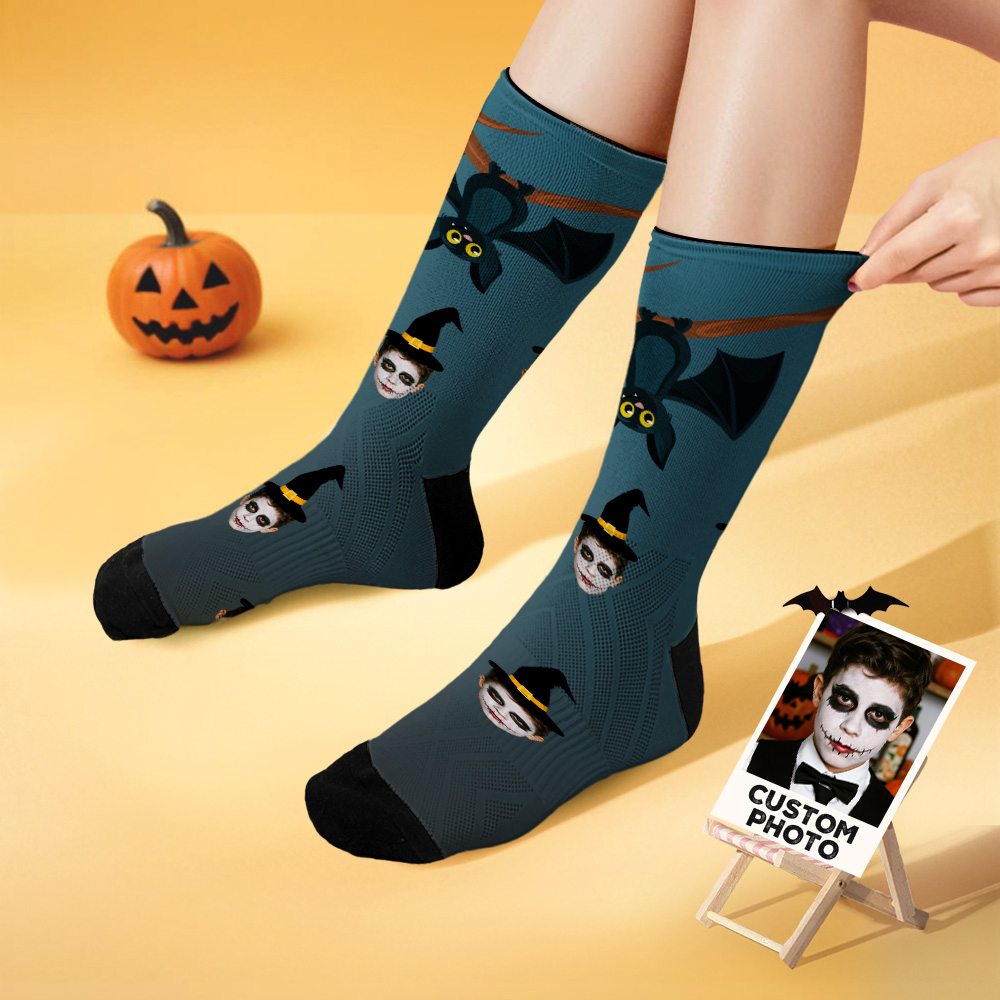 Gruselige Socken, Personalisierte Halloween-gesichtssocken Für Freunde Und Familie - MyFaceSocksDE