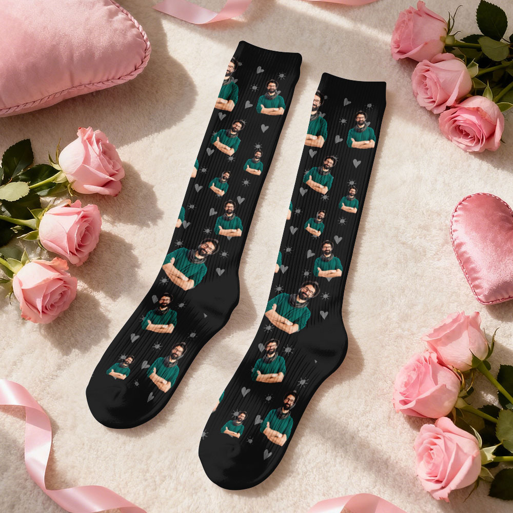 Personalisierte Kniestrümpfe Mit Niedlichem Haustiergesicht – Das Perfekte Geschenk Für Tierliebhaber - MyFaceSocksDE