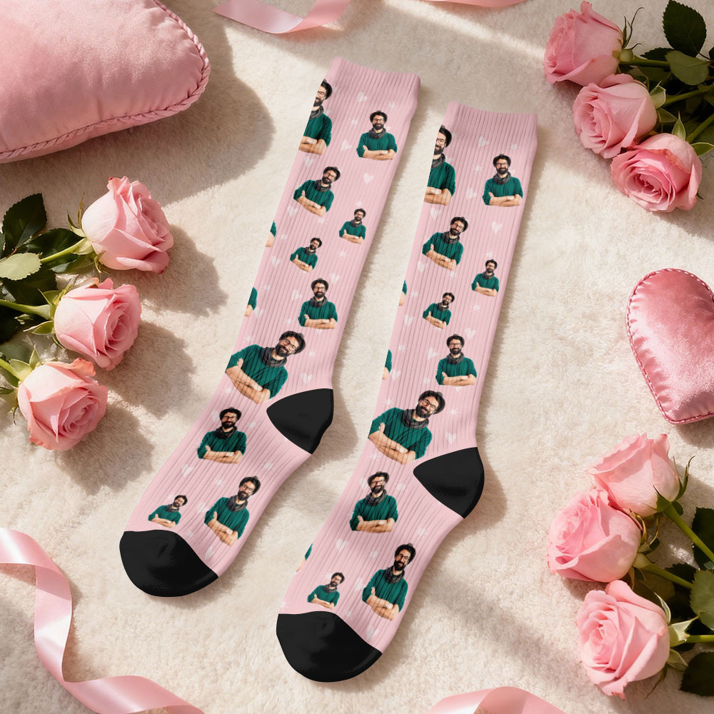 Personalisierte Kniestrümpfe Mit Niedlichem Haustiergesicht – Das Perfekte Geschenk Für Tierliebhaber - MyFaceSocksDE