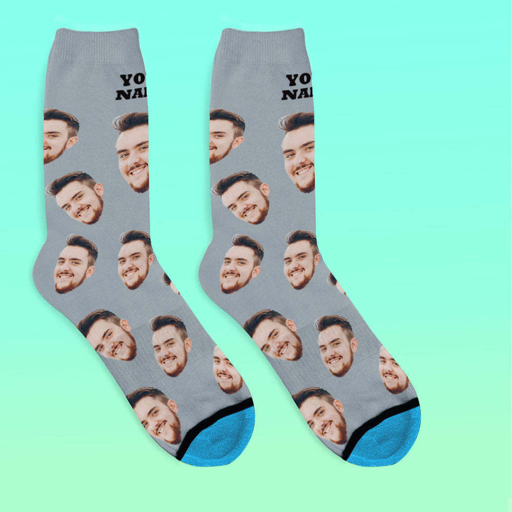 Benutzerdefinierte 3D Digitaldruck Gesicht Socken Bildern und Namen Hinzufügen - Dein Gesicht