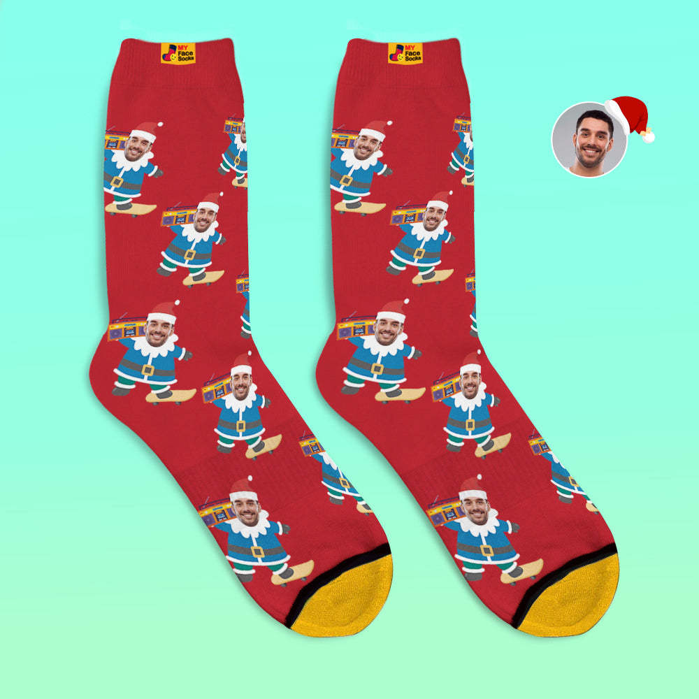 Weihnachtsgeschenke, Individuell Bedruckte 3d-socken My Face Socken Fügen Sie Bilder Hinzu Und Nennen Sie Gnarly Gnome - GesichtSocken