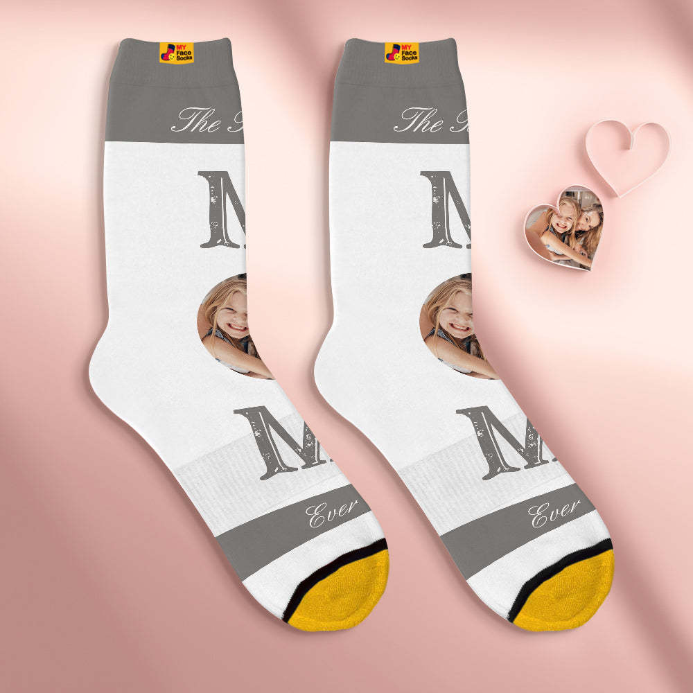 Benutzerdefinierte Gesichtssocken Personalisierte Muttertagsgeschenke 3d Digital Gedruckte Socken Für Die Beste Mutter - GesichtSocken