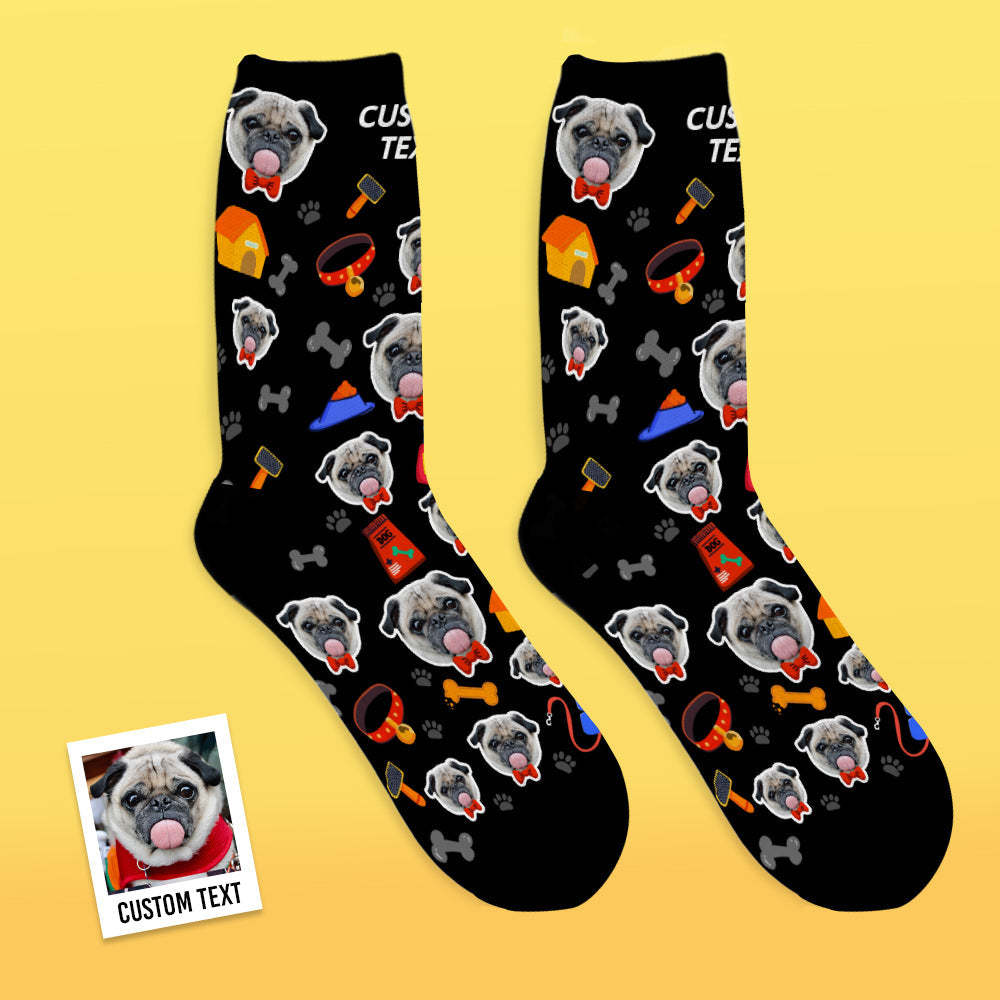 Benutzerdefinierte Gesichtssocken Atmungsaktive Socken Hundebezogene Elemente Socken Personalisiertes Geschenk Für Hundeliebhaber - GesichtSocken
