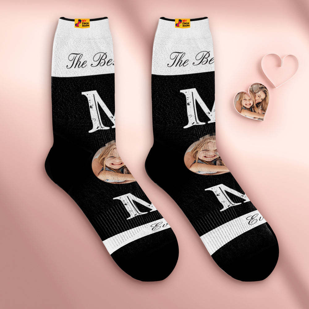 Benutzerdefinierte Atmungsaktive Gesichtssocken Personalisierte Weiche Sockengeschenke Für Die Beste Mutter - GesichtSocken