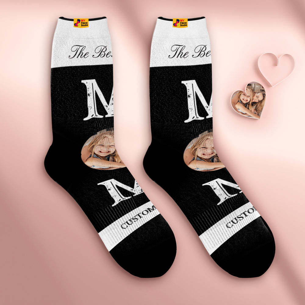 Benutzerdefinierte Atmungsaktive Gesichtssocken Personalisierte Weiche Sockengeschenke Für Die Beste Mutter - GesichtSocken