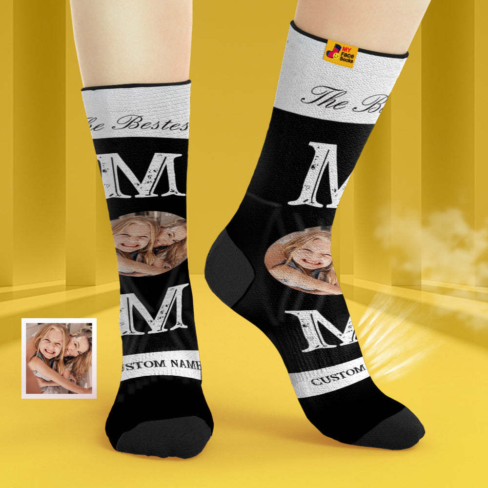 Benutzerdefinierte Atmungsaktive Gesichtssocken Personalisierte Weiche Sockengeschenke Für Die Beste Mutter - GesichtSocken