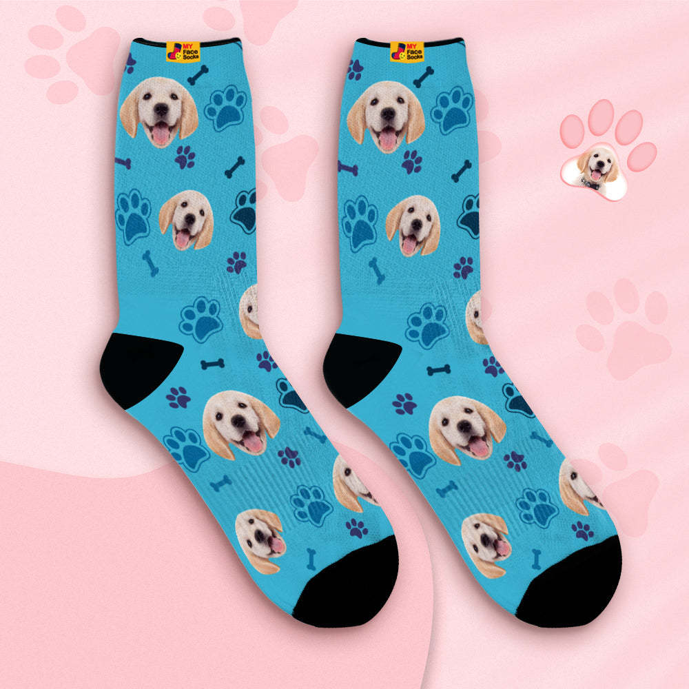 Benutzerdefinierte Atmungsaktive Gesichtssocken Personalisierte Weiche Socken Geschenke Hundegesicht - GesichtSocken