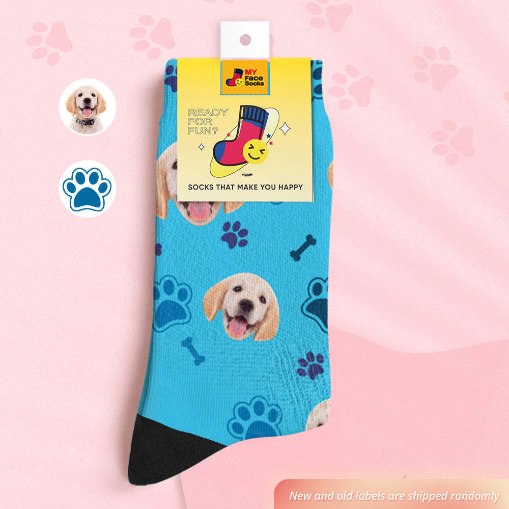 Benutzerdefinierte Atmungsaktive Gesichtssocken Personalisierte Weiche Socken Geschenke Hundegesicht - GesichtSocken