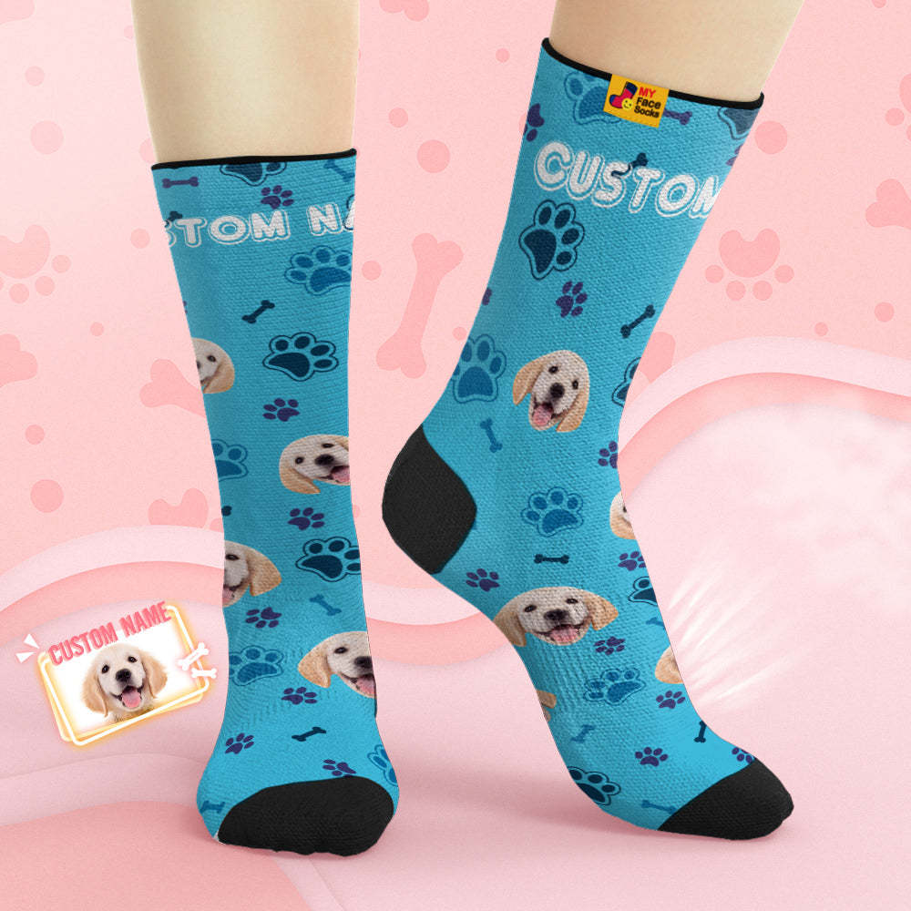 Benutzerdefinierte Atmungsaktive Gesichtssocken Personalisierte Weiche Socken Geschenke Hundegesicht - GesichtSocken