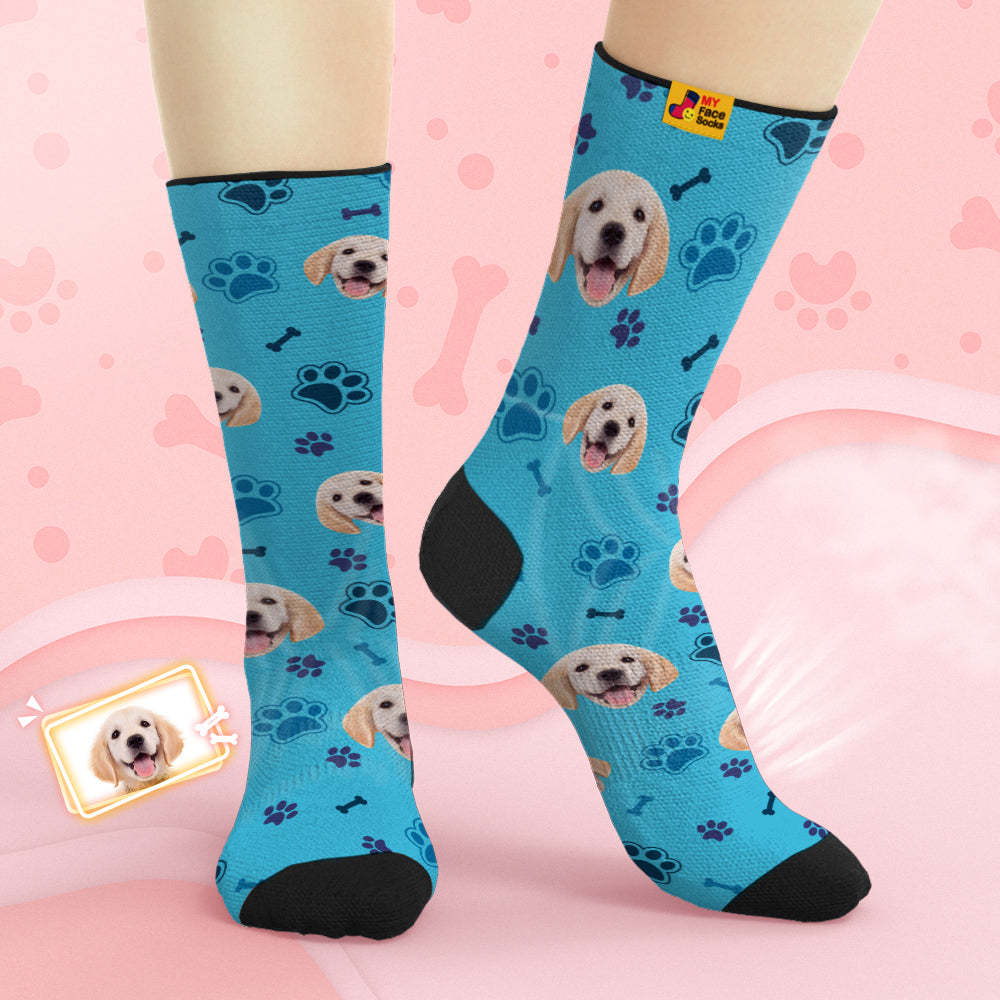 Benutzerdefinierte Atmungsaktive Gesichtssocken Personalisierte Weiche Socken Geschenke Hundegesicht - GesichtSocken