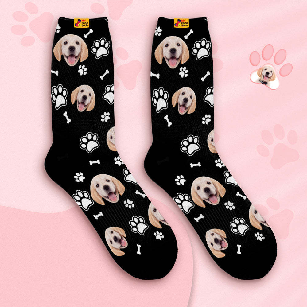 Benutzerdefinierte Atmungsaktive Gesichtssocken Personalisierte Weiche Socken Geschenke Hundegesicht - GesichtSocken