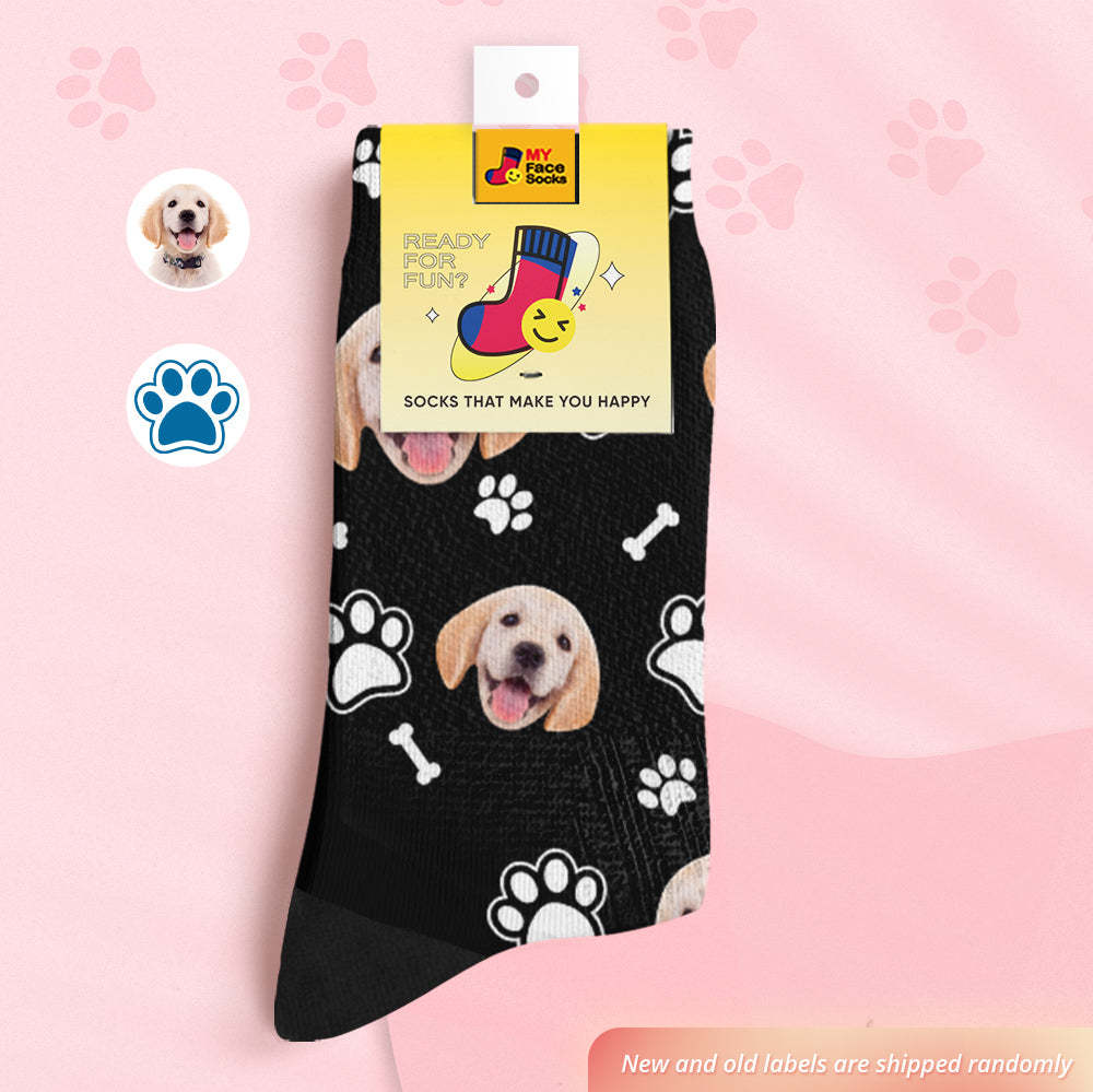 Benutzerdefinierte Atmungsaktive Gesichtssocken Personalisierte Weiche Socken Geschenke Hundegesicht - GesichtSocken