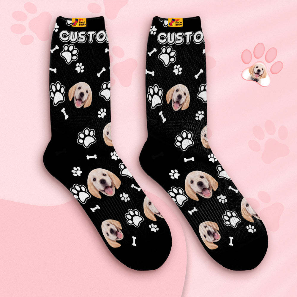 Benutzerdefinierte Atmungsaktive Gesichtssocken Personalisierte Weiche Socken Geschenke Hundegesicht - GesichtSocken