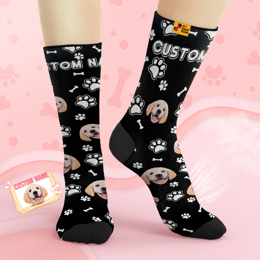 Benutzerdefinierte Atmungsaktive Gesichtssocken Personalisierte Weiche Socken Geschenke Hundegesicht - GesichtSocken