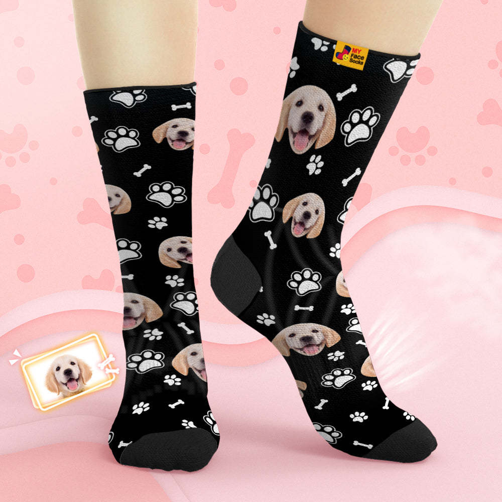 Benutzerdefinierte Atmungsaktive Gesichtssocken Personalisierte Weiche Socken Geschenke Hundegesicht - GesichtSocken