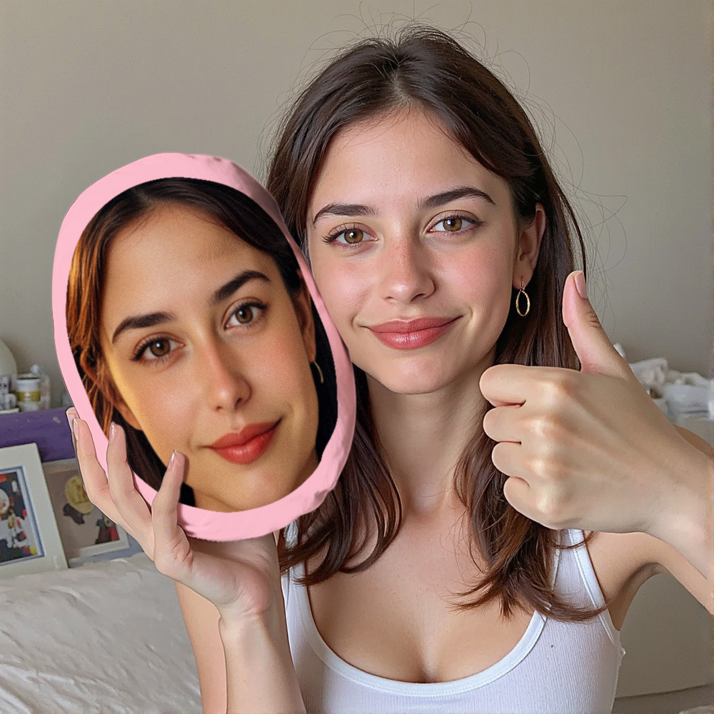 Benutzerdefinierte Doppelseitige Mush Cush Big Face Kissen Lustiges Gesichtskissen - MyFaceSocksDE
