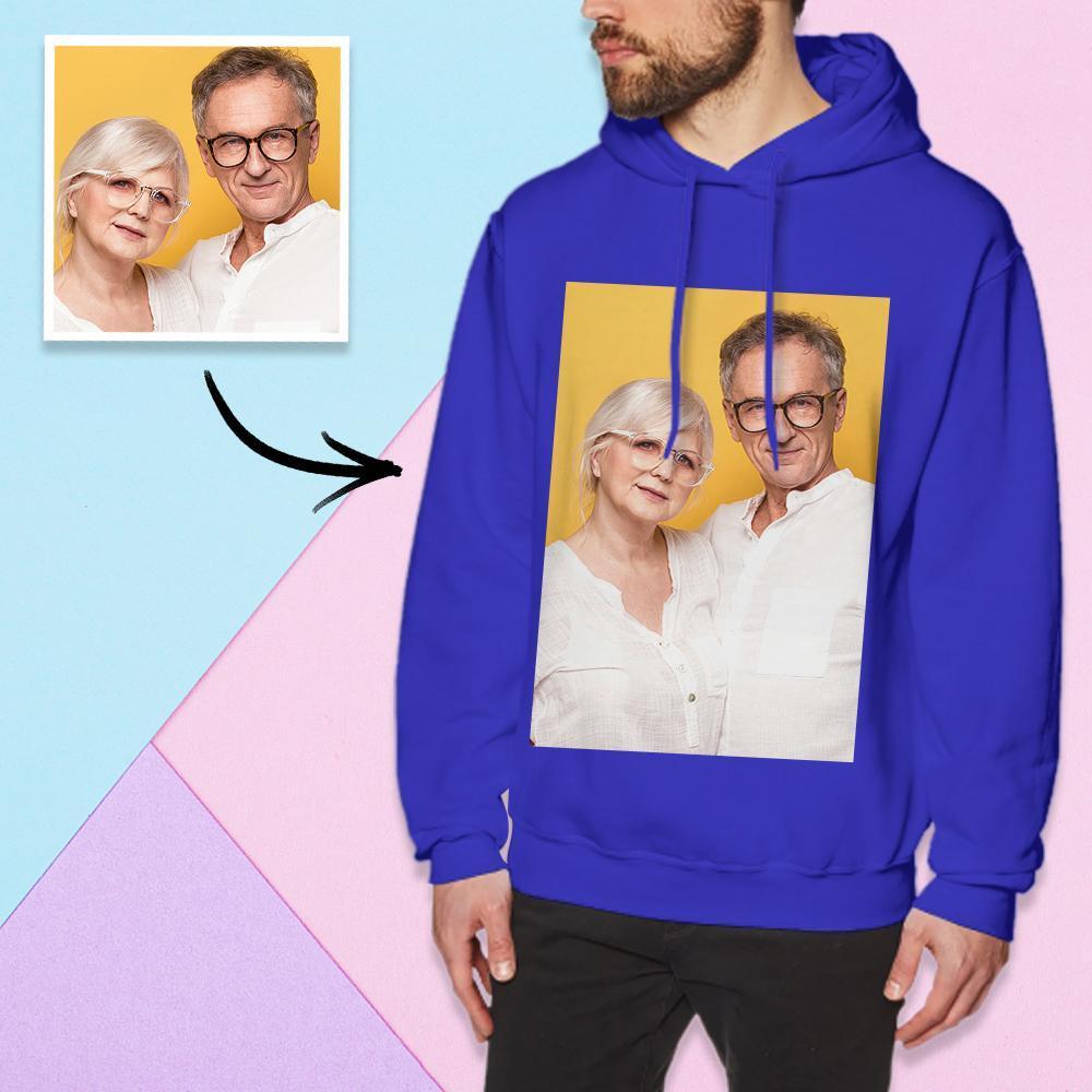 Der Hoodie-sweatshirt Der Kundenspezifischen Langen Hülsen-foto-pulloverhoodie-männer Glück - GesichtSocken