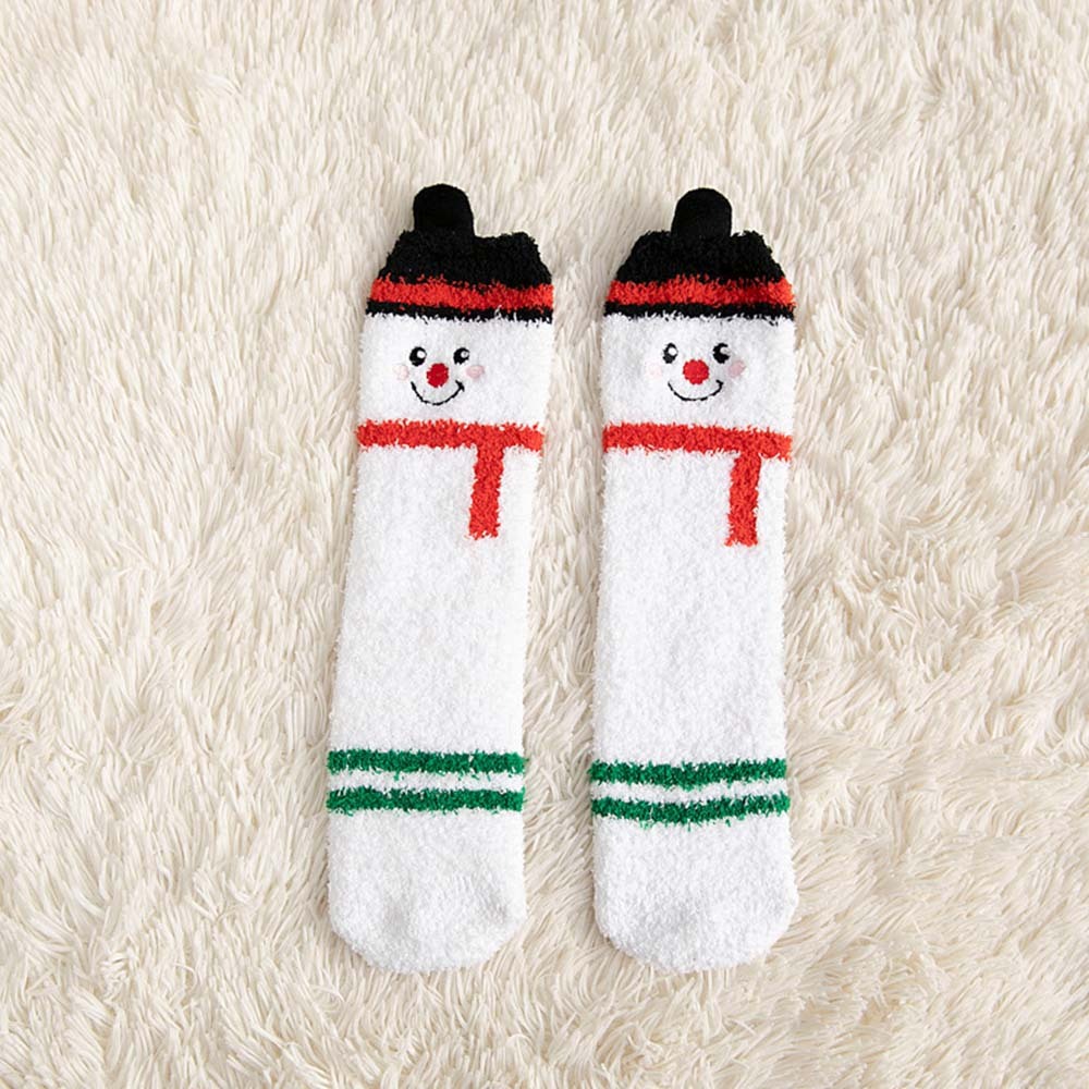 Weihnachtssocken Plüsch Korallenvlies Eltern-kind-weihnachtssocken Winter Home Bodensocken Weihnachtsgeschenke - GesichtSocken