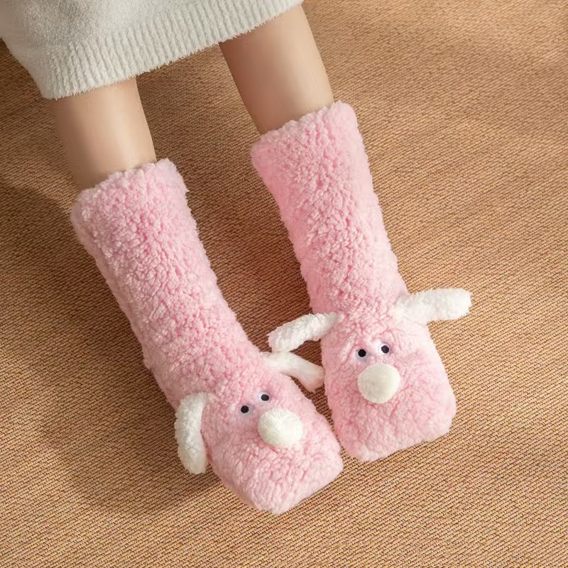 Winter-hausschuhsocken Für Damen Und Herren – Dicke, Warme Bodensocken, Gemütliche Schlafsocken, Rutschfeste Teppichsocken, Schneesocken Für Die Lounge Zu Hause - MyFaceSocksDE
