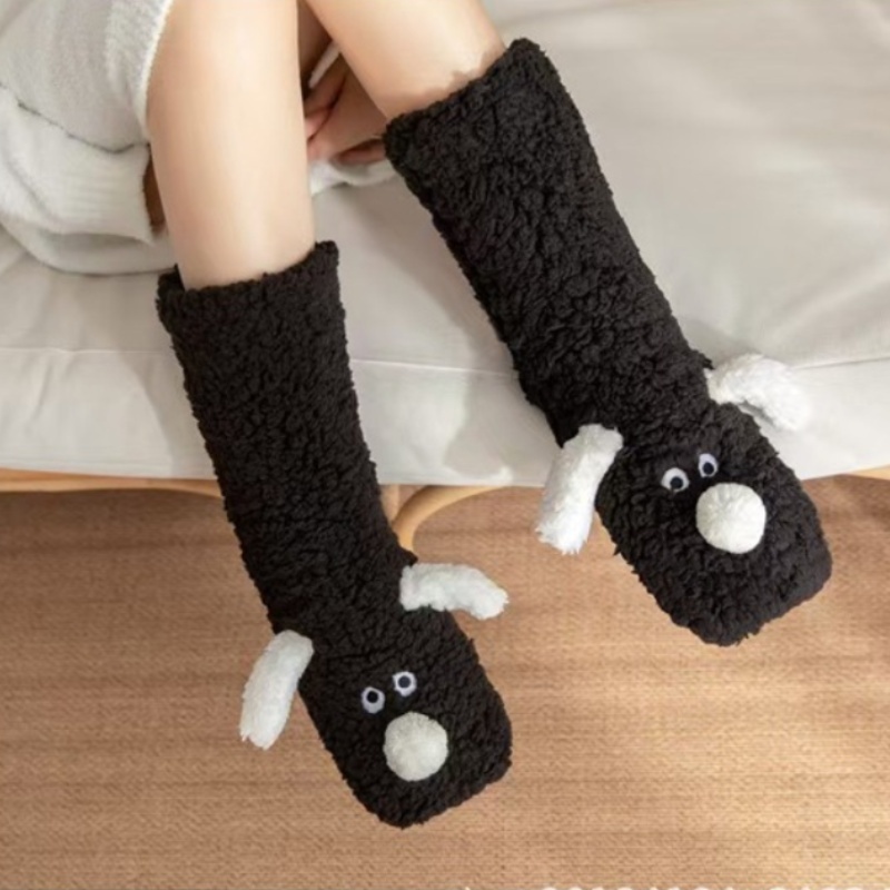 Winter-hausschuhsocken Für Damen Und Herren – Dicke, Warme Bodensocken, Gemütliche Schlafsocken, Rutschfeste Teppichsocken, Schneesocken Für Die Lounge Zu Hause - MyFaceSocksDE