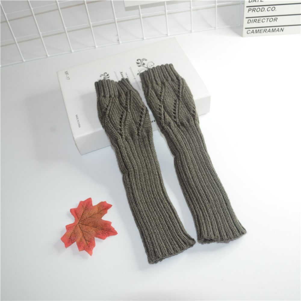Halbfinger-handschuhe Für Damen Im Winter, Warm, Halblang -