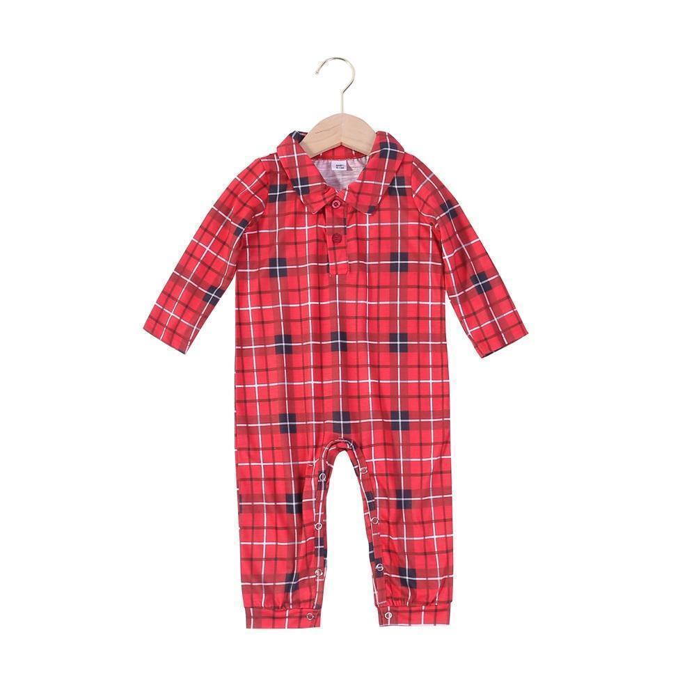 Passende Familien-pyjama-sets Weihnachtsfest-party-nachtwäsche – Roter Schwarzer Streifen - GesichtSocken