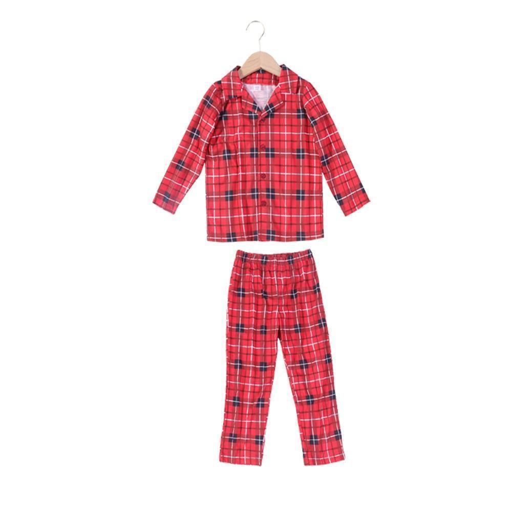 Passende Familien-pyjama-sets Weihnachtsfest-party-nachtwäsche – Roter Schwarzer Streifen - GesichtSocken