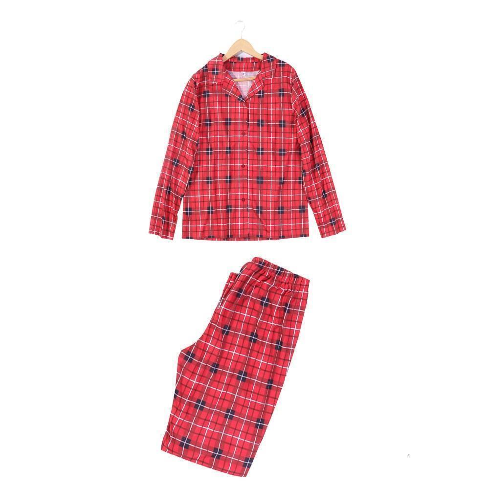 Passende Familien-pyjama-sets Weihnachtsfest-party-nachtwäsche – Roter Schwarzer Streifen - GesichtSocken