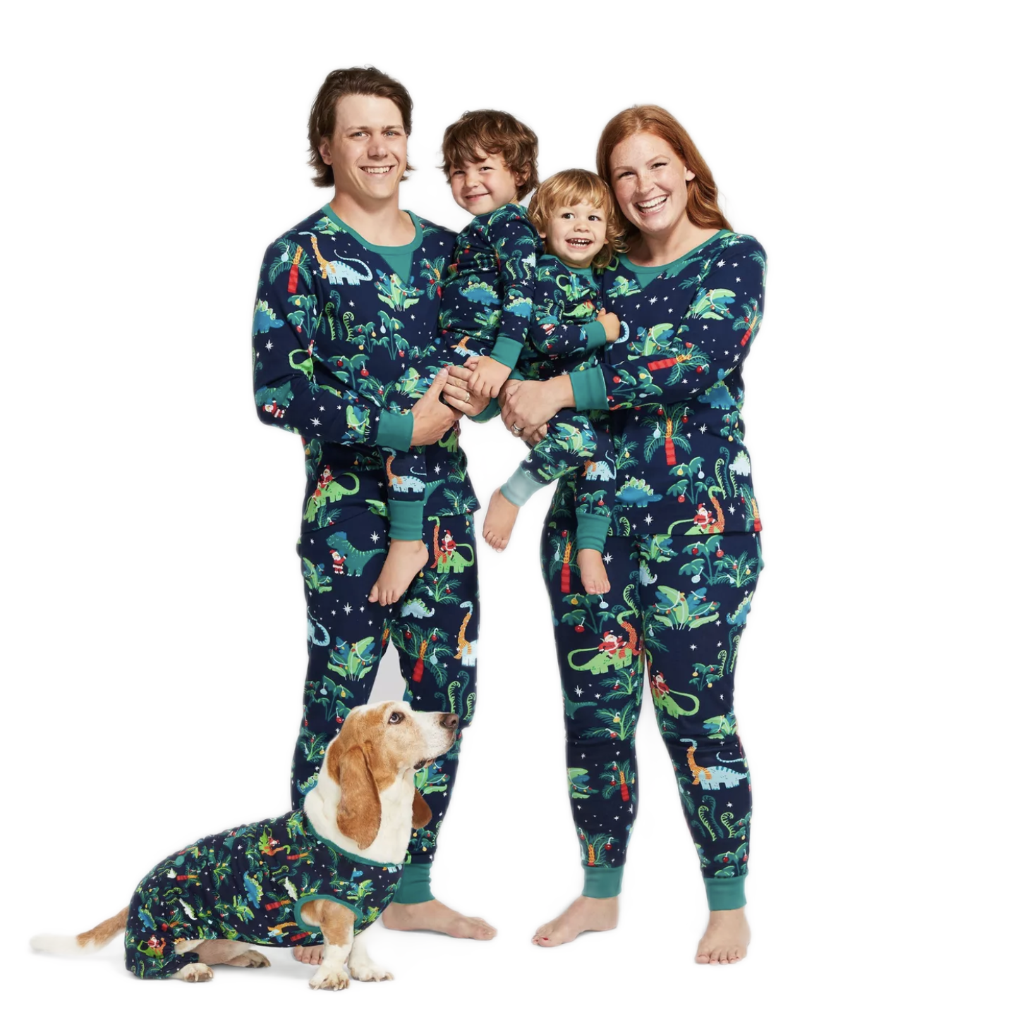 Passende Familien-pyjama-sets Weihnachtsfest-party-nachtwäsche – Weihnachtsmann - GesichtSocken