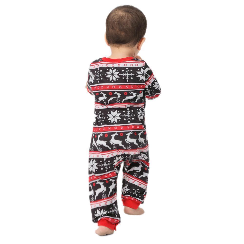 Passende Familien-pyjama-sets Weihnachtsfest-party-nachtwäsche – Schneeflocke-elch - GesichtSocken
