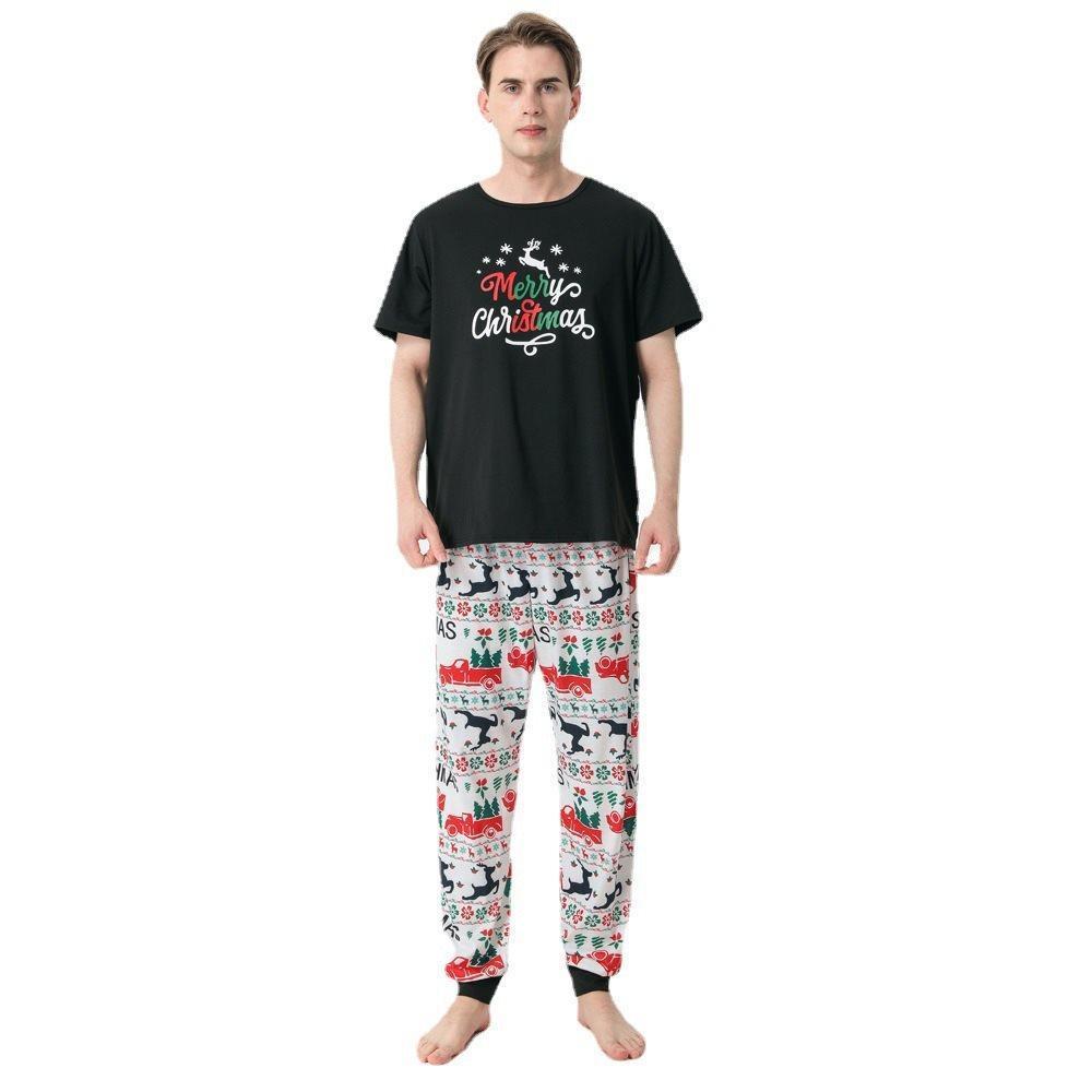 Passende Familien-pyjama-sets Weihnachtsfest-party-nachtwäsche – Weihnachtselch - GesichtSocken
