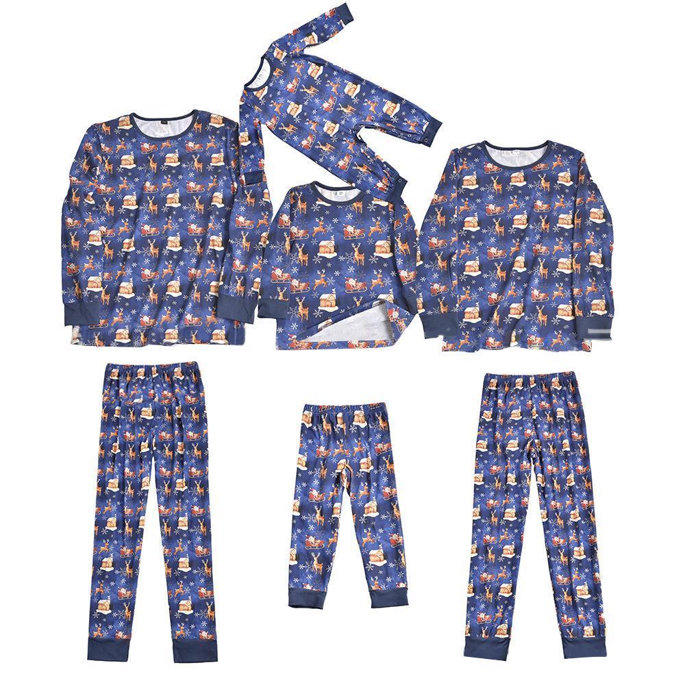 Passende Familien-pyjama-sets Weihnachtsfest-party-nachtwäsche – Schneeflocke Weihnachtsmann - GesichtSocken