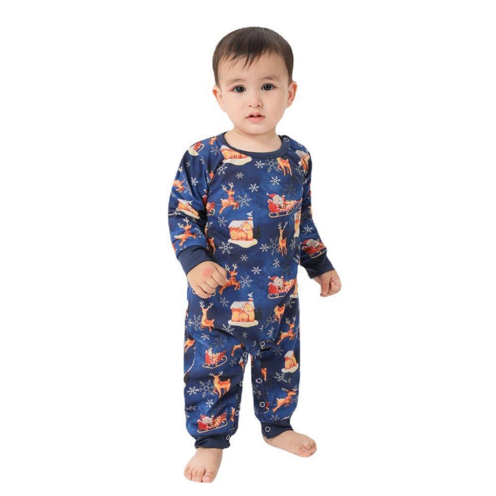 Passende Familien-pyjama-sets Weihnachtsfest-party-nachtwäsche – Schneeflocke Weihnachtsmann - GesichtSocken