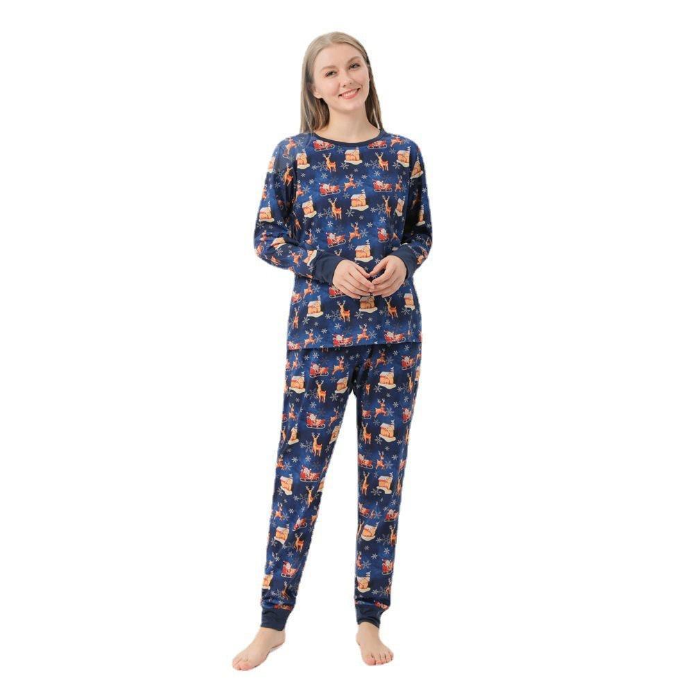 Passende Familien-pyjama-sets Weihnachtsfest-party-nachtwäsche – Schneeflocke Weihnachtsmann - GesichtSocken