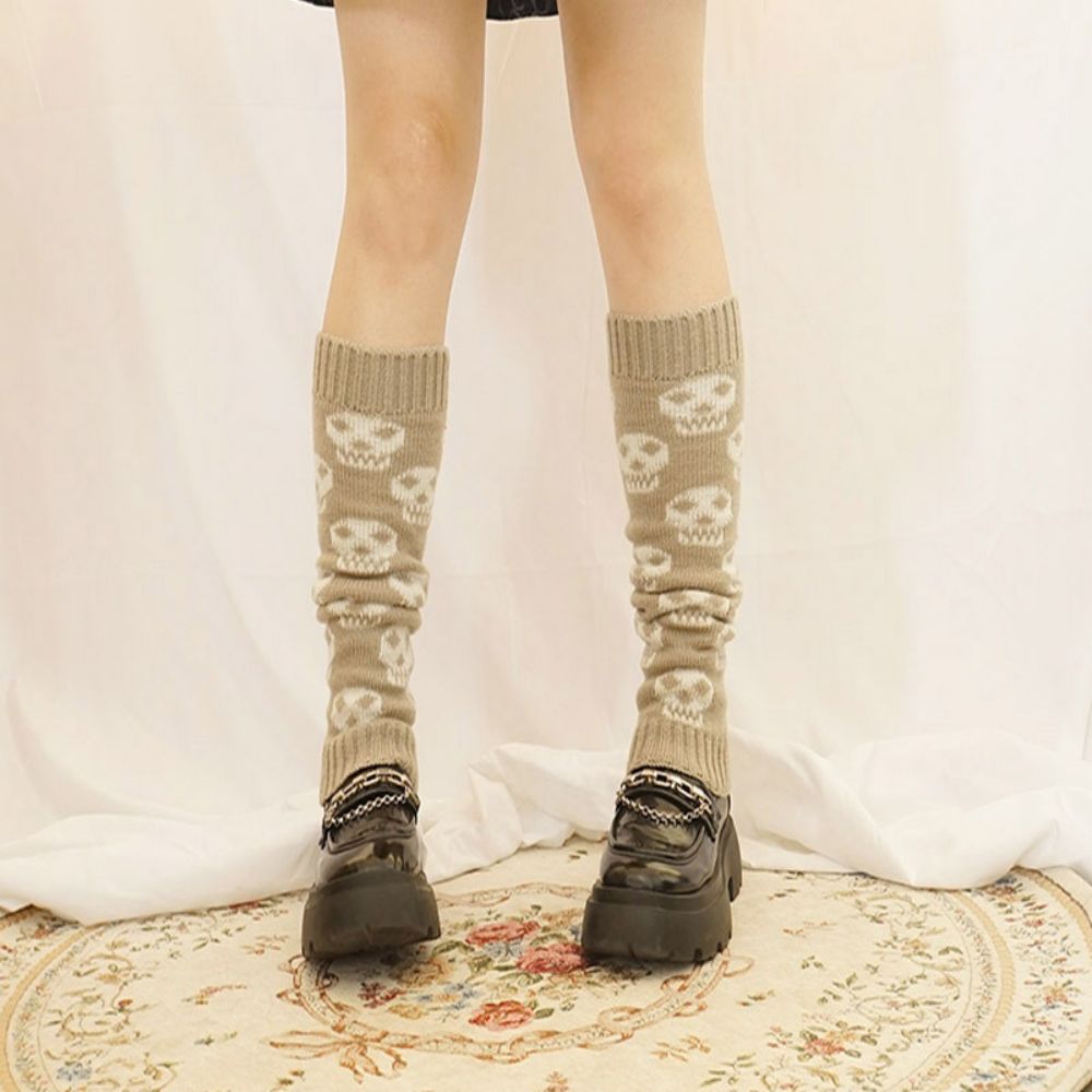 Gestrickte Winterstulpen Ghost Head Medium Tube Pile Socken -