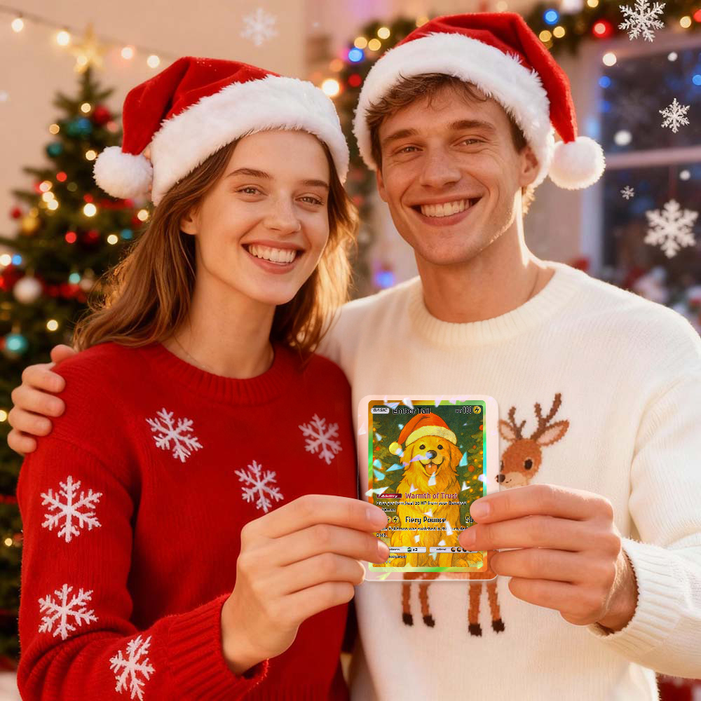 Weihnachtsgeschenk Personalisierte Poke Karte Geschenk Für Familienpaar Individuelle Weihnachtsgeschenkidee - MyFaceSocksDE