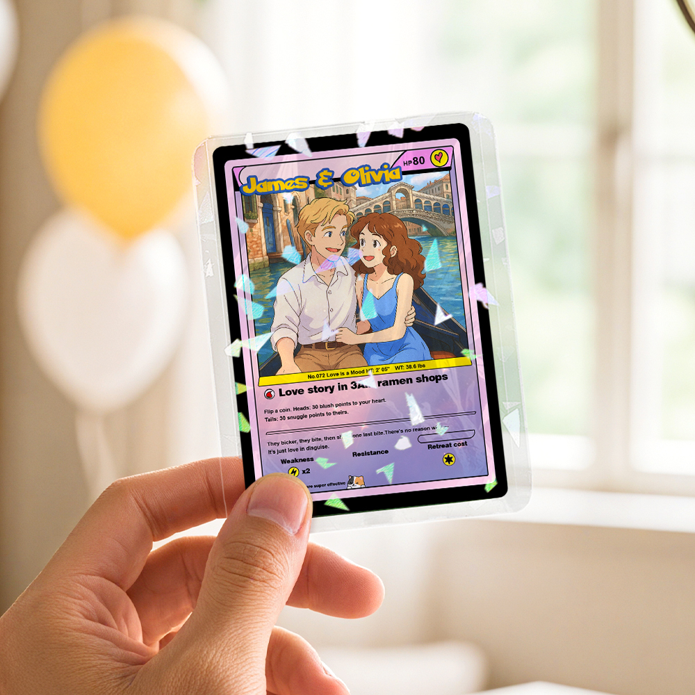 Personalisierte Anime-haustierkarte, Personalisiertes Liebesgeschenk Zum Jahrestag, Valentinstag Oder Geburtstag