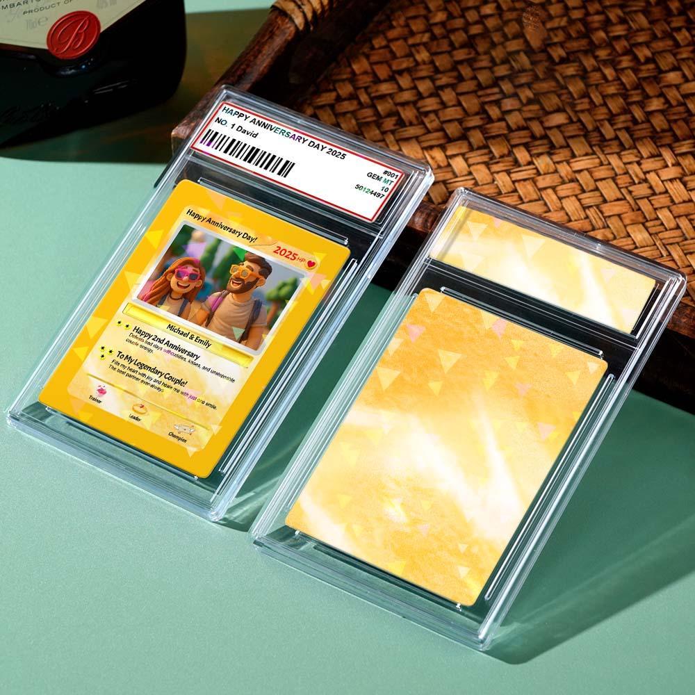 Personalisierte Vater-krawatten-poke-karte, Retro-cartoon-inspiriertes Mini-geschenk Für Papa, Foto-text-poke-karte - MyFaceSocksDE
