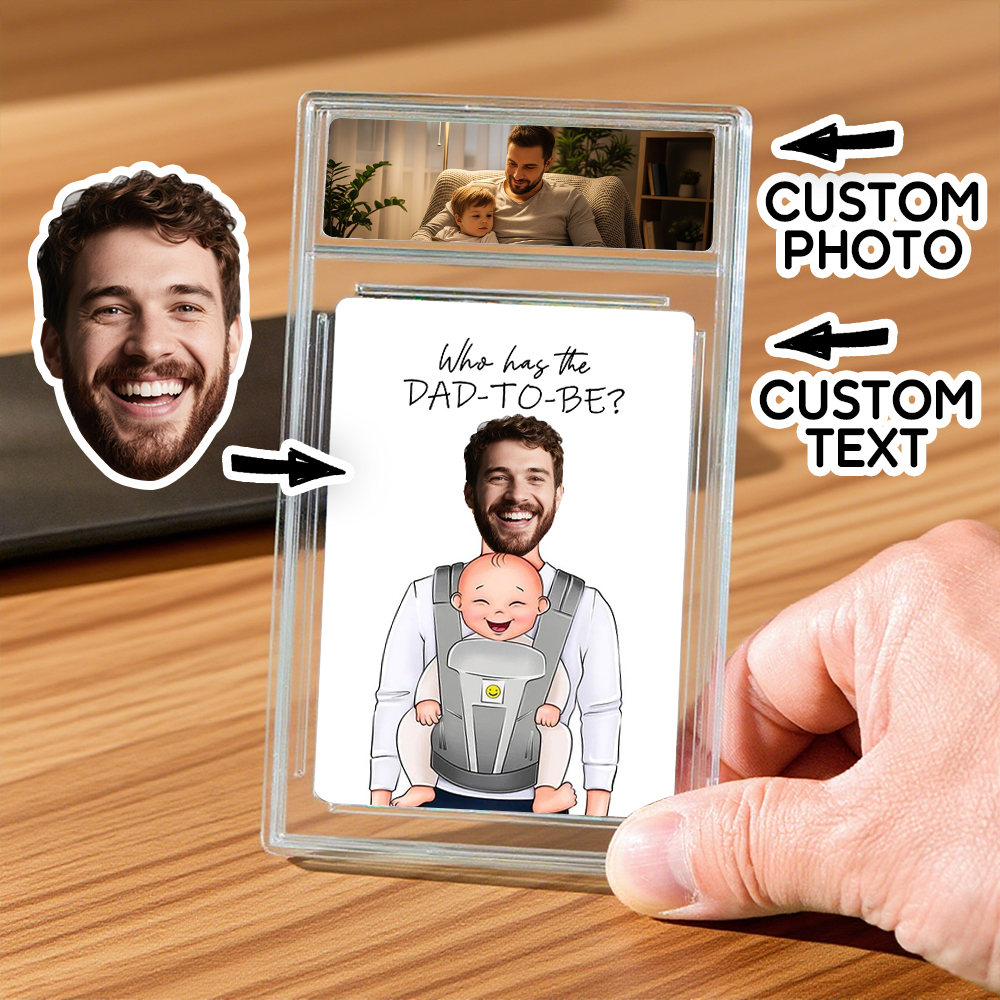 Personalisierte Poke-karte Zum Vatertag. Individuelles Poke-karten-geschenk Für Papa, Vatertagsgeschenk, Individuelles Geschenk - MyFaceSocksDE