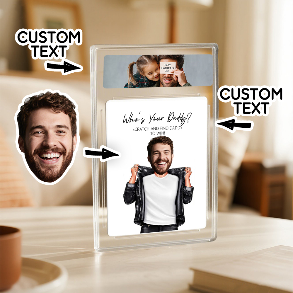 Personalisierte Poke-karte Zum Vatertag. Individuelles Poke-karten-geschenk Für Papa, Vatertagsgeschenk, Individuelles Geschenk - MyFaceSocksDE