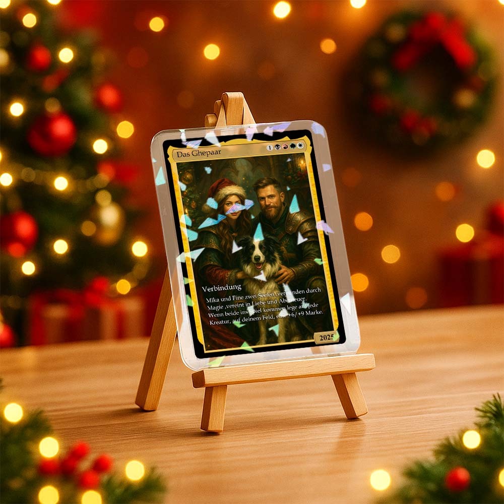 Individuelle Weihnachts-sammelkarte Als Geschenk Für Den Liebhaber. Verwandeln Sie Ihr Foto In Eine Einzigartige Sammelkarte Im Pixel-man-stil. Weihnachtsgeschenkidee - MyFaceSocksDE