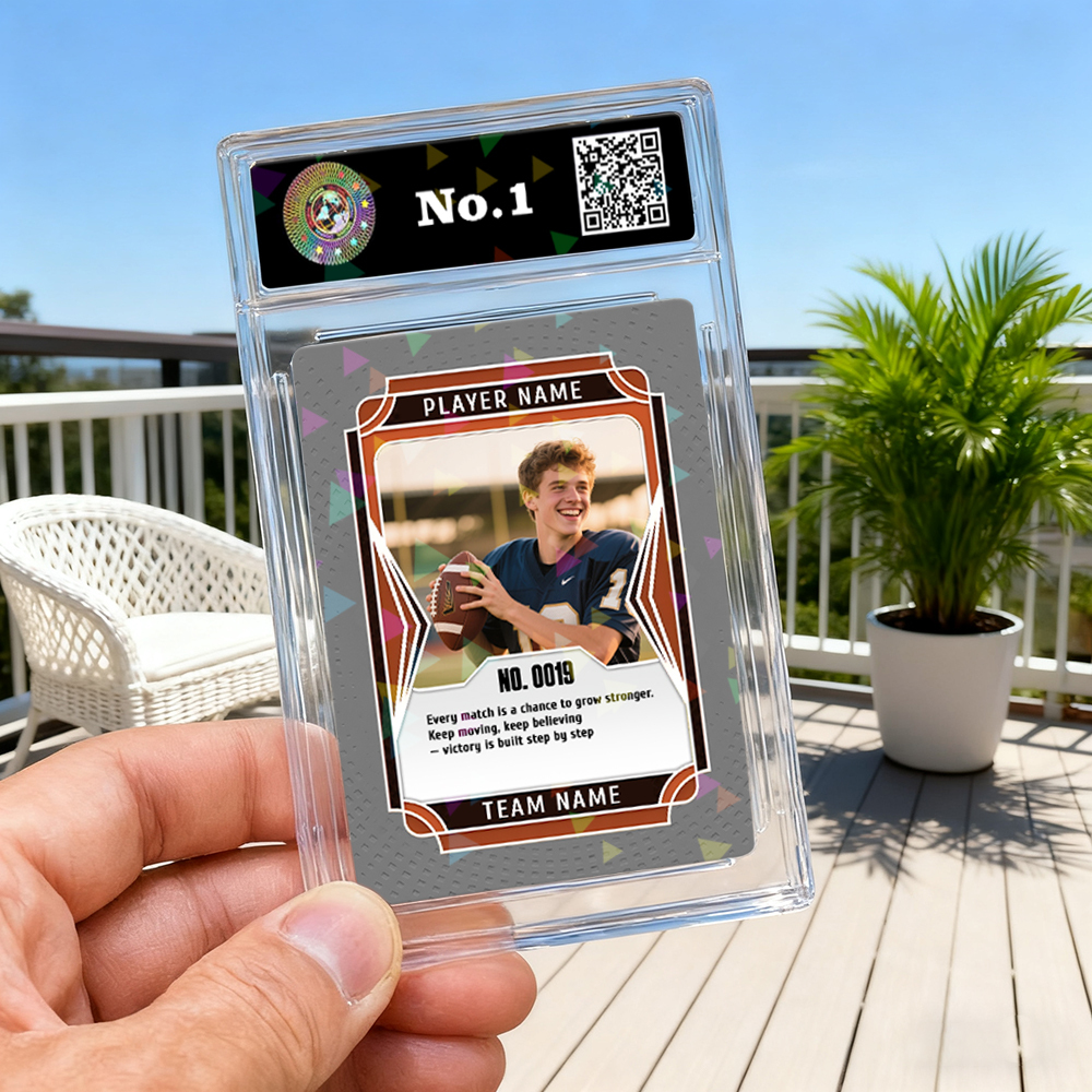 Benutzerdefinierte Sport-sammelkarte Personalisierte Foto-portrait-karte Für Sportler Und Fans - MyFaceSocksDE