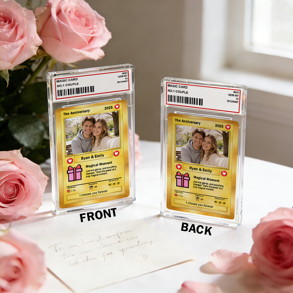 Individuelle Poke-karte Für Paare – Anime-inspirierte Ästhetik – Taschengeschenk – Personalisierte Sammelkarten – Geschenkidee Zum Jahrestag Oder Valentinstag - MyFaceSocksDE